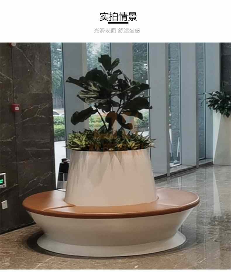 圓形木紋玻璃鋼樹池坐凳 圓形木紋玻璃鋼樹池坐凳