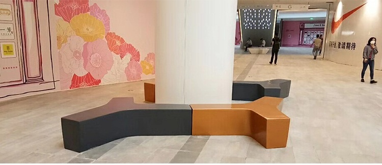 玻璃鋼戶(hù)外異形創(chuàng)意Y字拼接坐凳