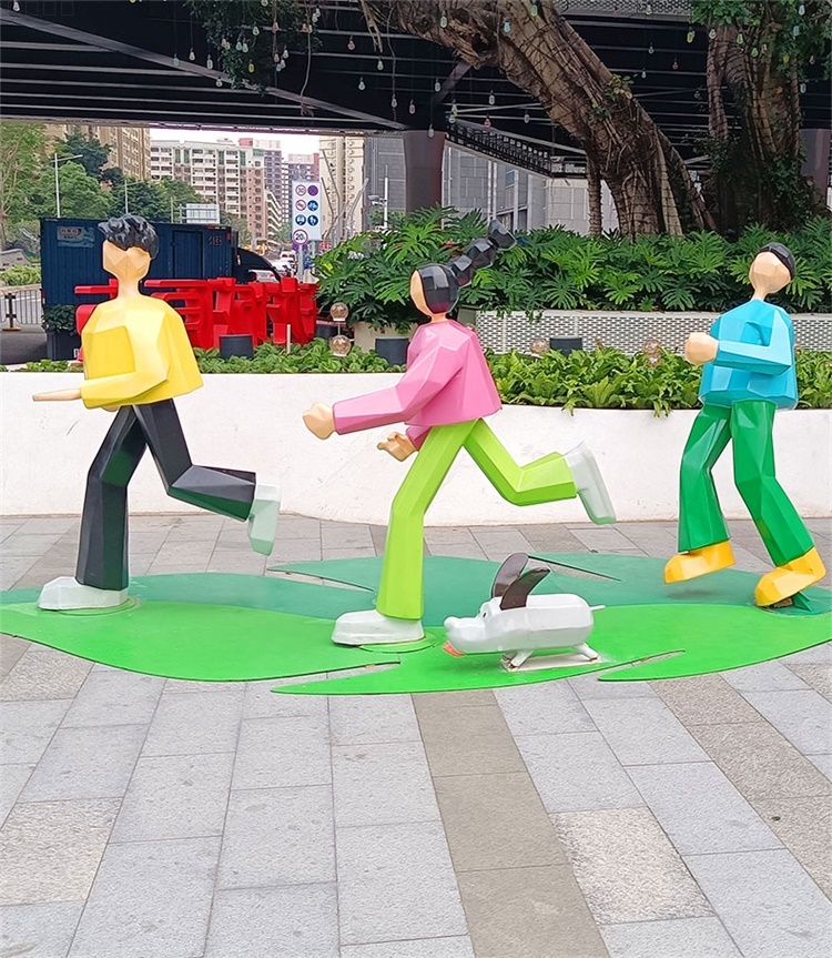 玻璃鋼抽象運(yùn)動(dòng)人物雕塑