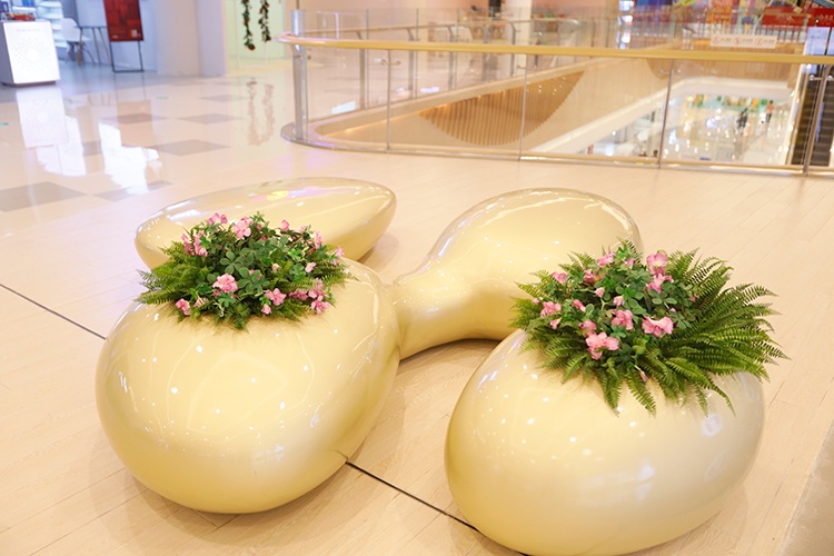 玻璃鋼連體異形花盆組合 玻璃鋼連體異形花盆組合