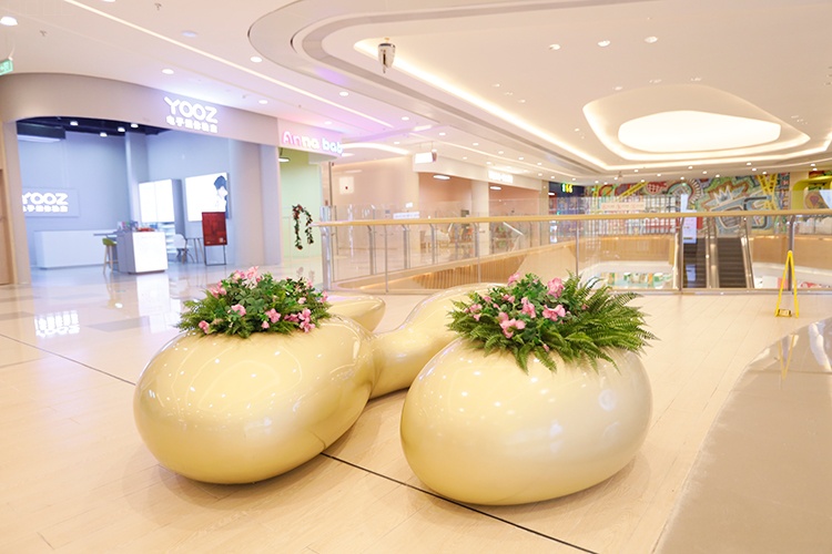 玻璃鋼連體異形花盆組合 玻璃鋼連體異形花盆組合