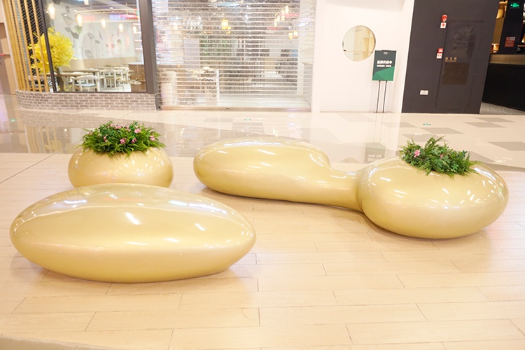 玻璃鋼連體異形花盆組合 玻璃鋼連體異形花盆組合