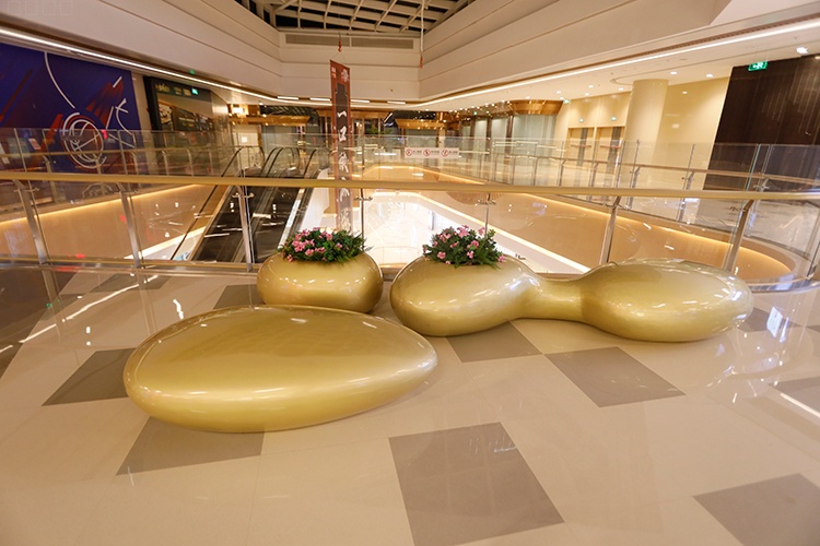 玻璃鋼連體異形花盆組合 玻璃鋼連體異形花盆組合