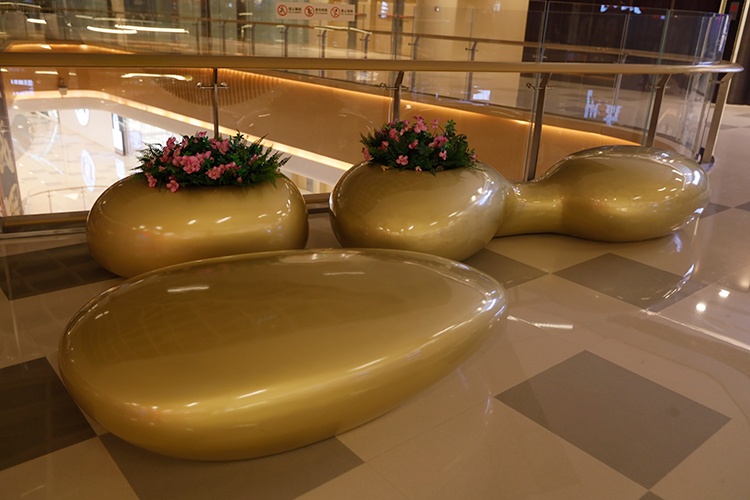 玻璃鋼連體異形花盆組合 玻璃鋼連體異形花盆組合