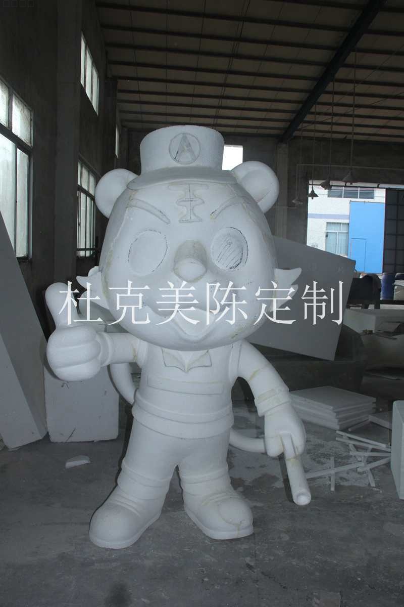 玻璃鋼卡通老虎雕塑消防員景觀擺件 玻璃鋼卡通老虎雕塑消防員景觀擺件