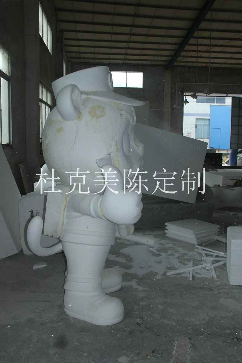 玻璃鋼卡通老虎雕塑消防員景觀擺件 玻璃鋼卡通老虎雕塑消防員景觀擺件