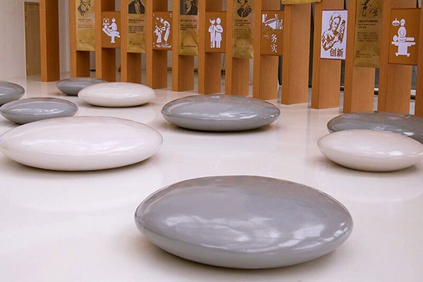 玻璃鋼鵝卵石座椅戶外坐凳軟包沙發(fā)凳子椅子茶幾商場(chǎng)休閑椅