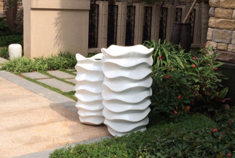 玻璃鋼商場創(chuàng)意落地花盆