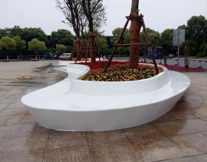 玻璃鋼戶外異形樹(shù)池花壇坐凳