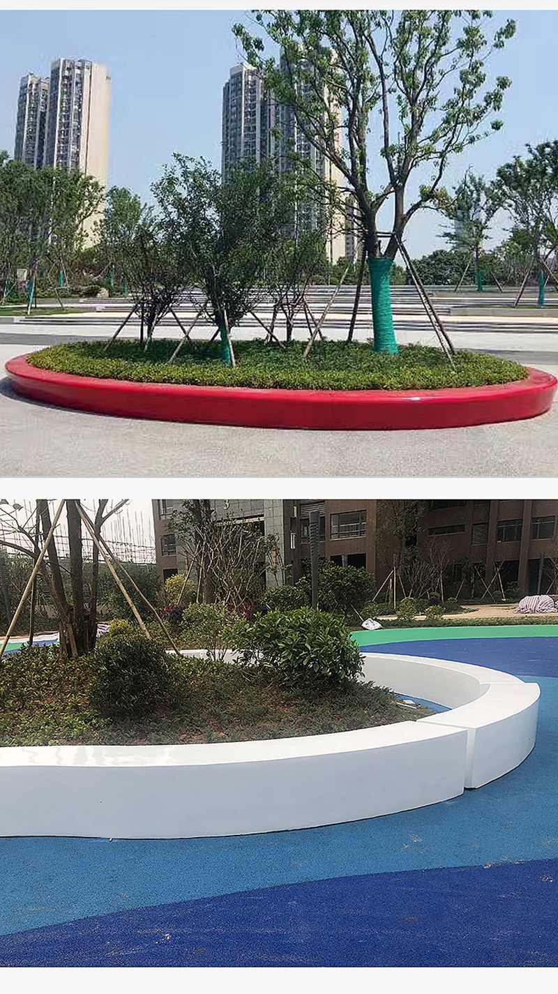 室外玻璃鋼GRC圓形花壇樹(shù)池