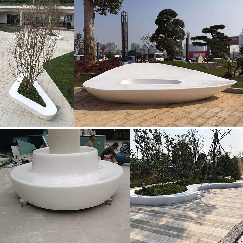 玻璃鋼戶外異形樹(shù)池花壇坐凳