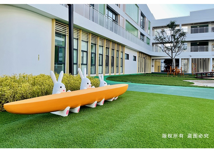 胡蘿卜兔子造型玻璃鋼坐凳創(chuàng)意兒童休閑椅