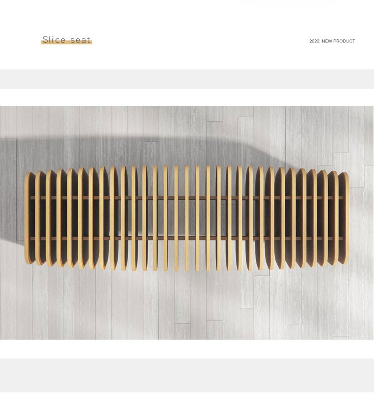木質(zhì)長(zhǎng)條切片座椅藝術(shù)景觀創(chuàng)意坐凳