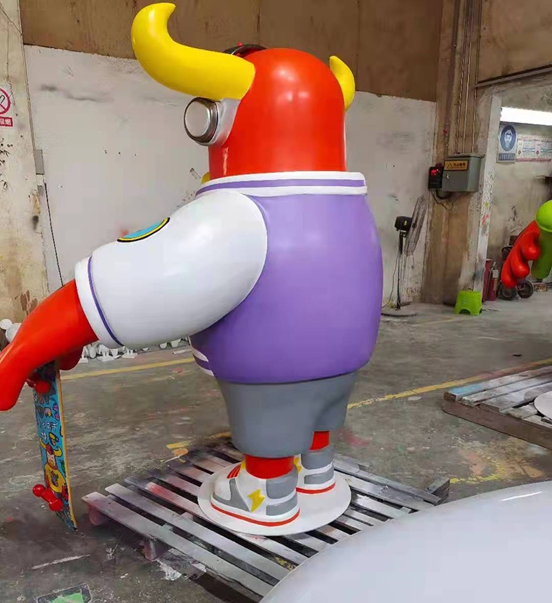 玻璃鋼卡通彩繪牛雕塑動(dòng)物擺件 玻璃鋼卡通彩繪牛雕塑動(dòng)物擺件