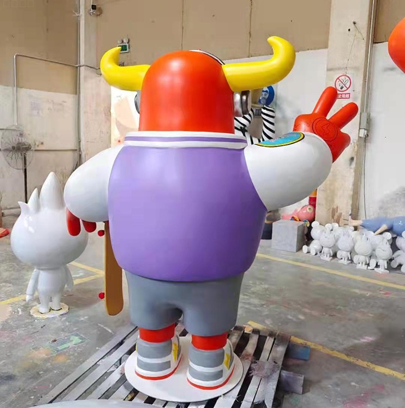 玻璃鋼卡通彩繪牛雕塑動(dòng)物擺件 玻璃鋼卡通彩繪牛雕塑動(dòng)物擺件