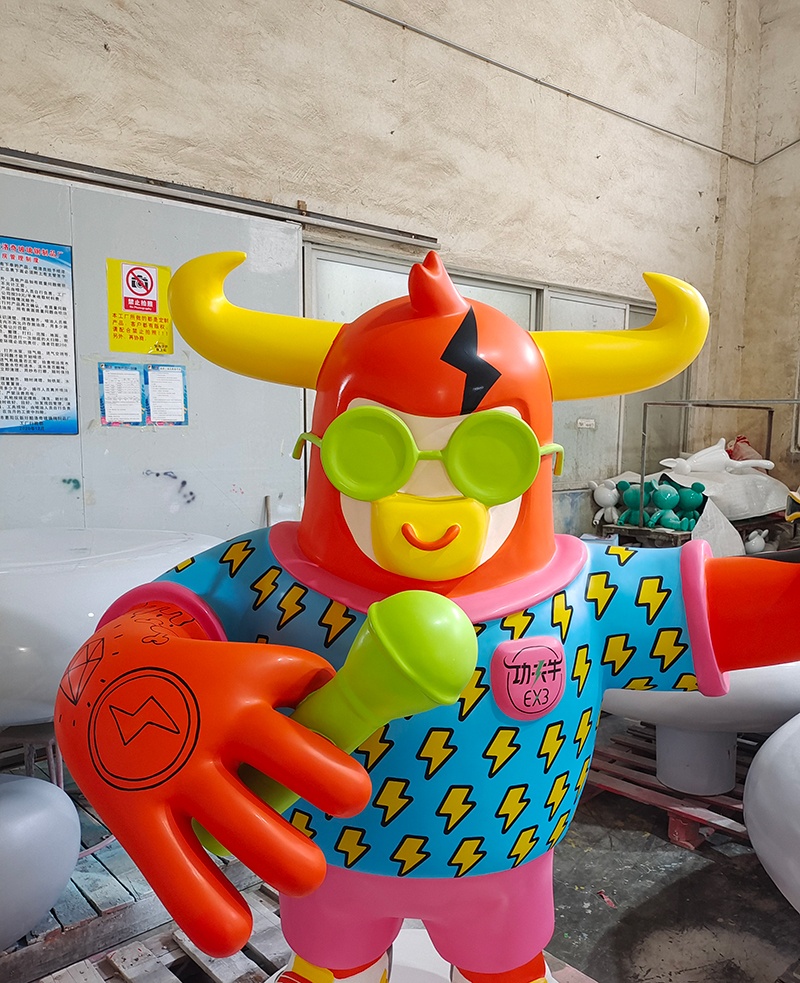 玻璃鋼卡通彩繪牛雕塑動(dòng)物擺件 玻璃鋼卡通彩繪牛雕塑動(dòng)物擺件