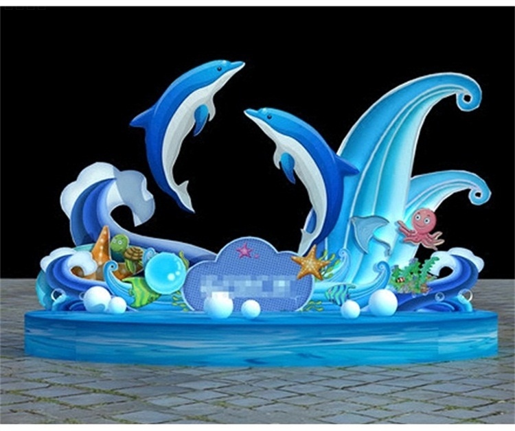 玻璃鋼海洋系列主題美陳雕塑擺件