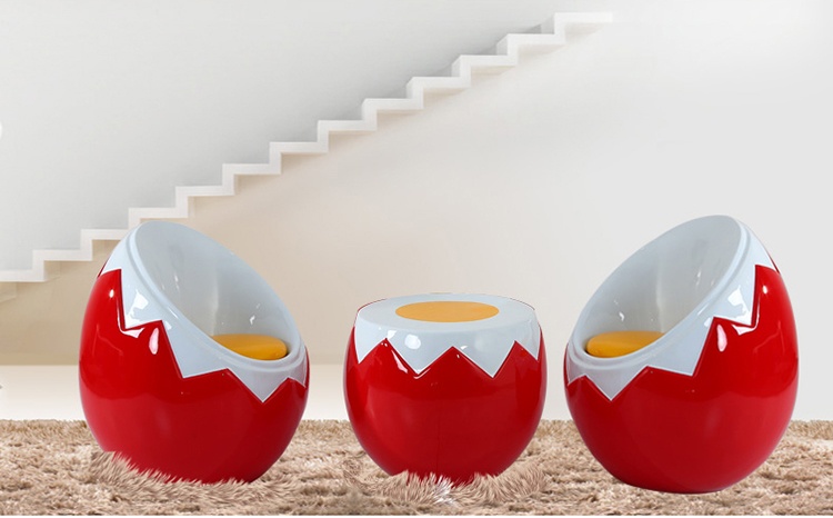 玻璃鋼家具雞蛋殼茶幾座椅