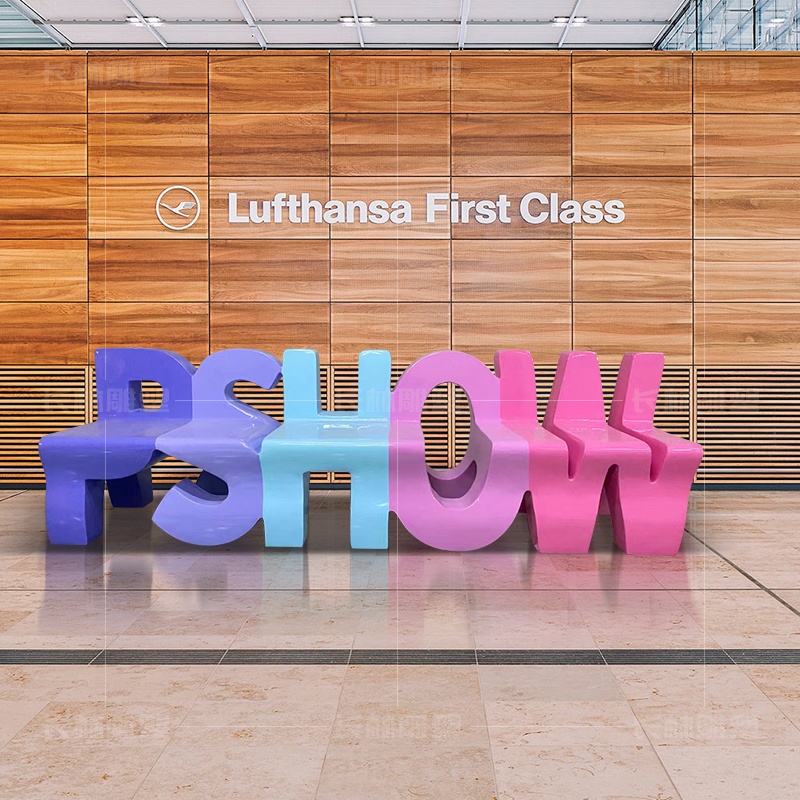 玻璃鋼字母座椅藝術造型坐凳 玻璃鋼字母座椅藝術造型坐凳