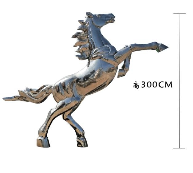 不銹鋼馬雕塑動(dòng)物造型戶(hù)外景觀小品擺件