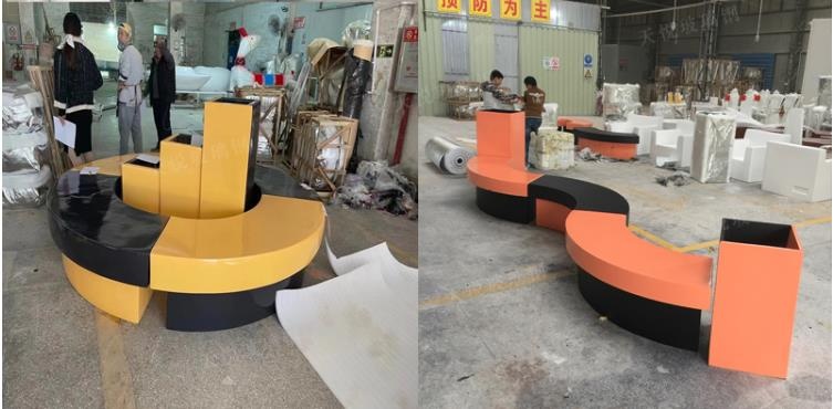 玻璃鋼包柱座椅環(huán)形花盆組合圓形坐凳