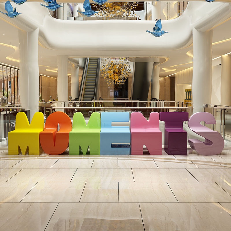 玻璃鋼字母座椅藝術造型坐凳 玻璃鋼字母座椅藝術造型坐凳