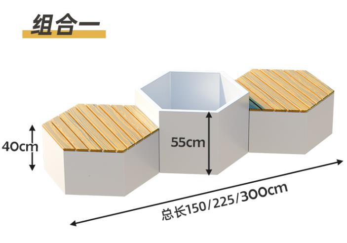 不銹鋼異形坐凳六邊形景觀商場花箱座椅