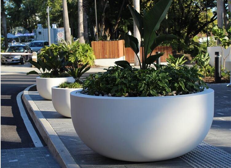 玻璃鋼圓形花盆景觀花缽