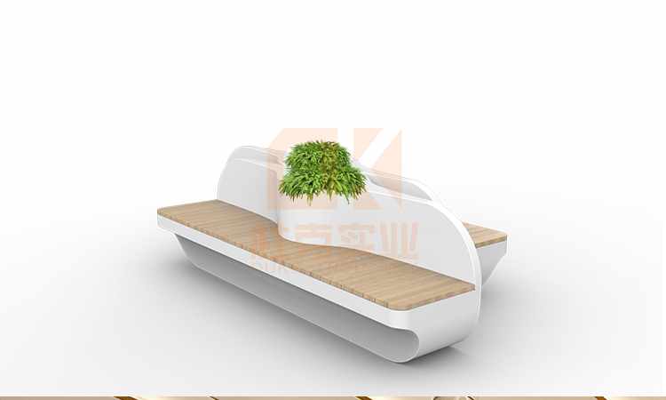 玻璃鋼木面花盆座椅異形景觀休閑坐凳 玻璃鋼木面花盆座椅異形景觀休閑坐凳