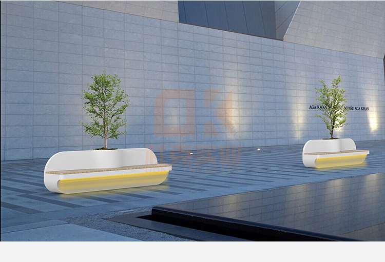 玻璃鋼木面花盆座椅異形景觀休閑坐凳 玻璃鋼木面花盆座椅異形景觀休閑坐凳