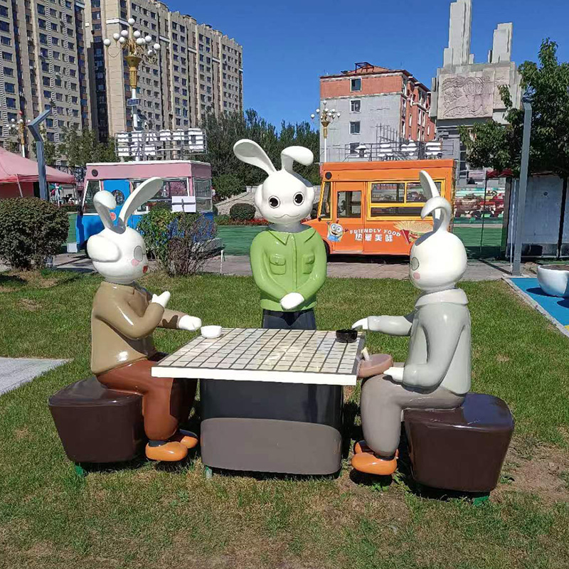 玻璃鋼兔子雕塑動(dòng)物景觀藝術(shù)園林廣場(chǎng)擺件 玻璃鋼兔子雕塑動(dòng)物景觀藝術(shù)園林廣場(chǎng)擺件