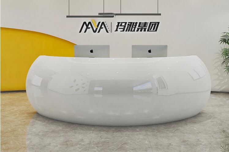 玻璃鋼弧形藝術(shù)前臺商場酒店公司大廳吧臺
