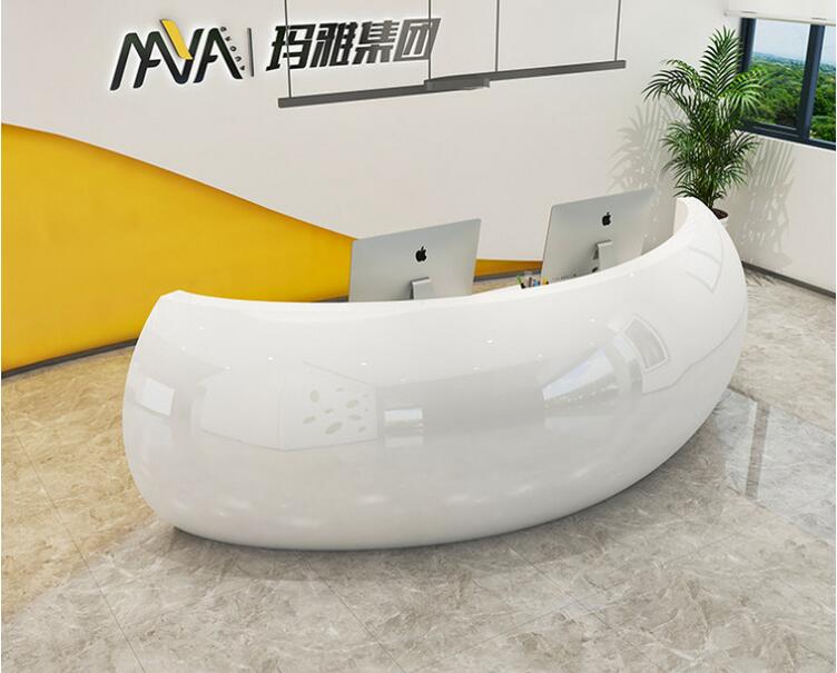 玻璃鋼弧形藝術(shù)前臺商場酒店公司大廳吧臺