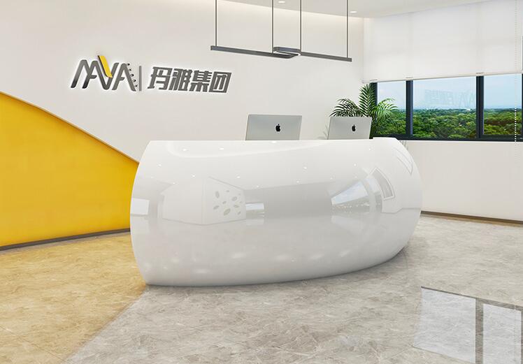 玻璃鋼弧形藝術(shù)前臺商場酒店公司大廳吧臺