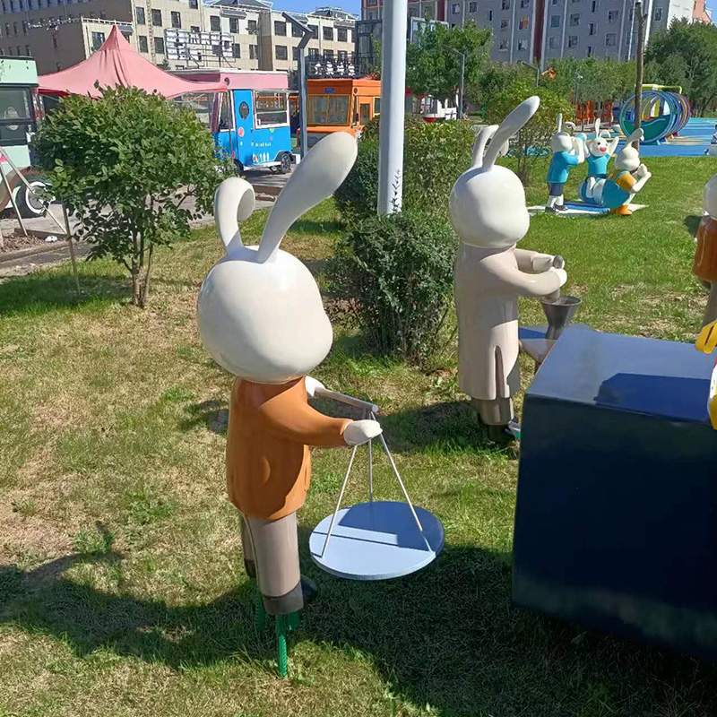 玻璃鋼兔子雕塑動(dòng)物景觀藝術(shù)園林廣場(chǎng)擺件 玻璃鋼兔子雕塑動(dòng)物景觀藝術(shù)園林廣場(chǎng)擺件