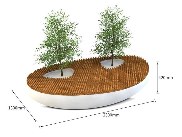 戶外玻璃鋼花壇座椅防腐木異形景觀廣場坐凳 戶外玻璃鋼花壇座椅防腐木異形景觀廣場坐凳