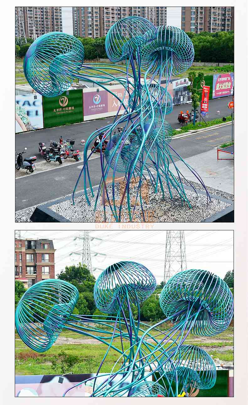 不銹鋼水母鏤空雕塑景觀金屬異形藝術(shù)擺件 不銹鋼水母鏤空雕塑景觀金屬異形藝術(shù)擺件