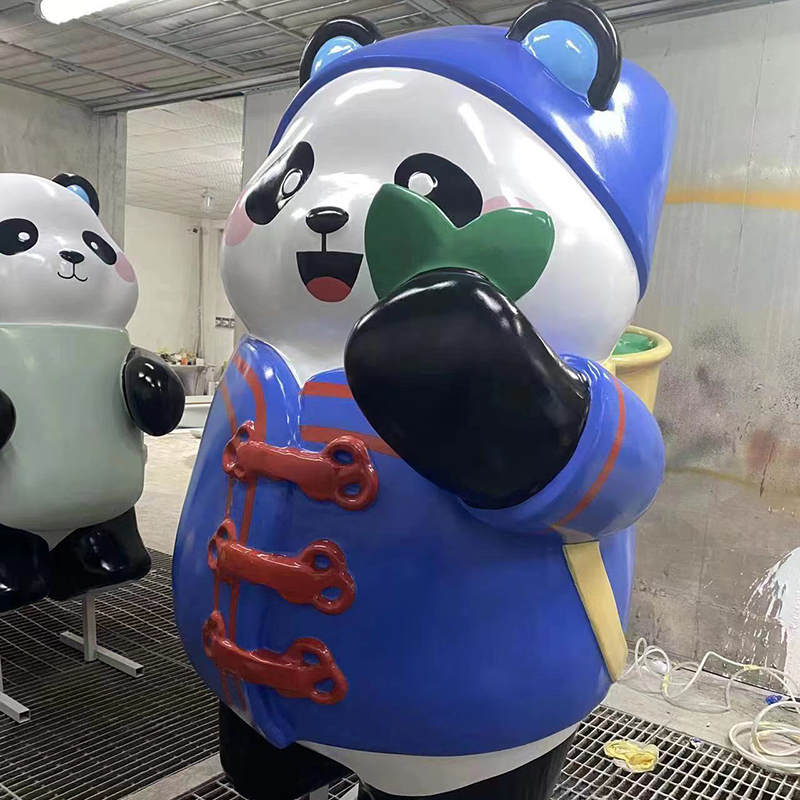 玻璃鋼熊貓雕塑動物景觀藝術(shù)小品擺件