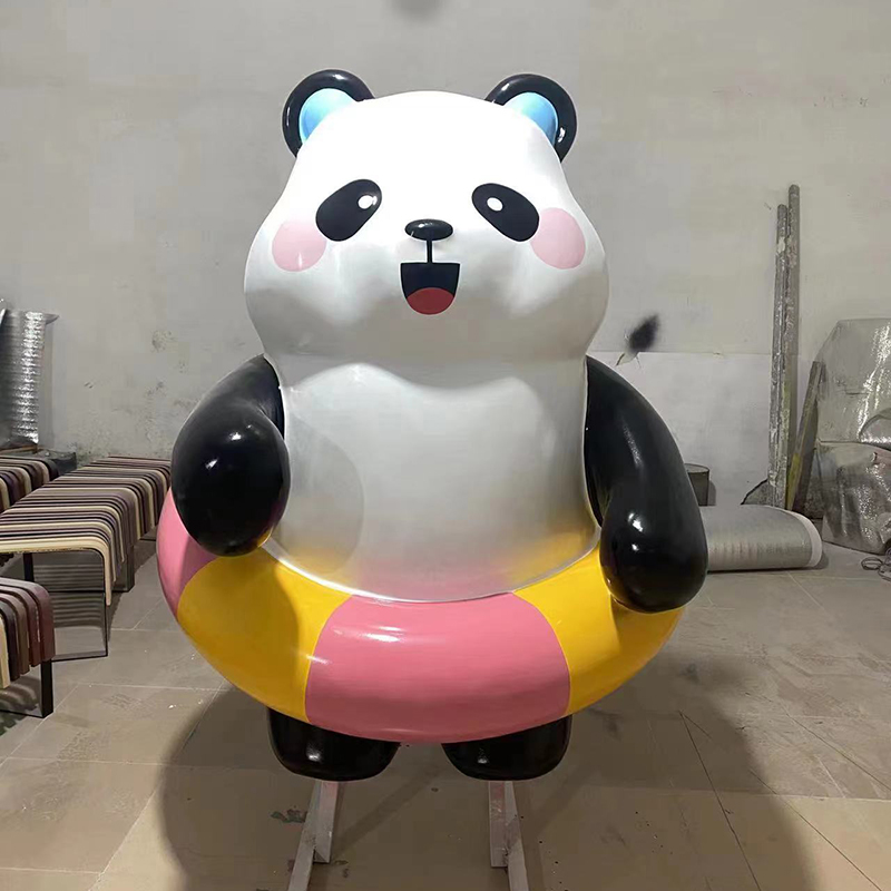 玻璃鋼熊貓雕塑動物景觀藝術(shù)小品擺件