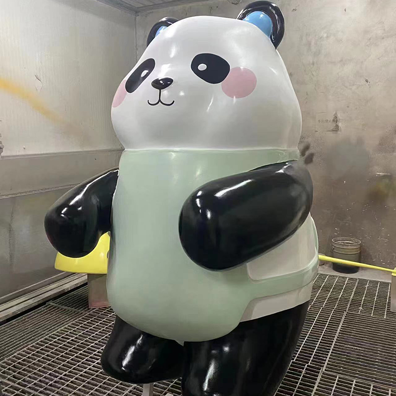 玻璃鋼熊貓雕塑動物景觀藝術(shù)小品擺件