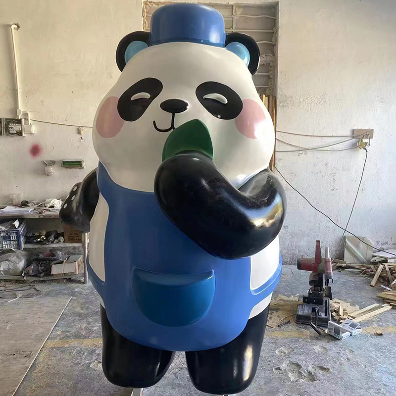 玻璃鋼熊貓雕塑動物景觀藝術(shù)小品擺件