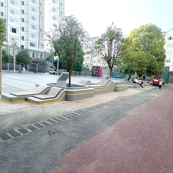 GRC混凝土樹(shù)池坐凳UHPC水磨石座椅 GRC混凝土樹(shù)池坐凳UHPC水磨石座椅