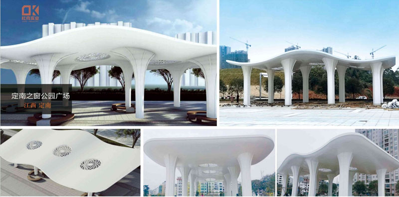 江西定南不銹鋼景觀廊架定制案例