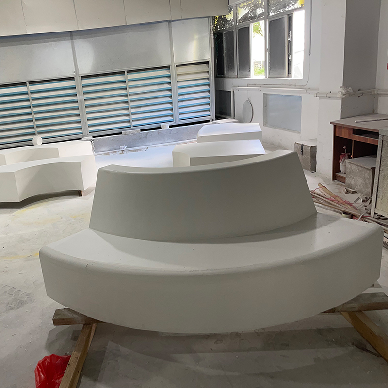 GRC混凝土坐凳UHPC水磨石異形座椅 GRC混凝土坐凳UHPC水磨石異形座椅