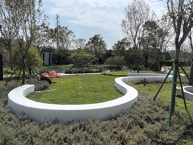 GRC混凝土樹池坐凳異形弧形景觀座椅 GRC混凝土樹池坐凳異形弧形景觀座椅