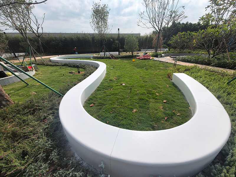 GRC混凝土樹池坐凳異形弧形景觀座椅 GRC混凝土樹池坐凳異形弧形景觀座椅