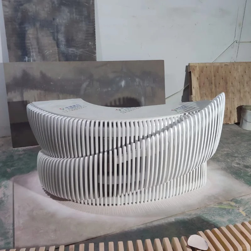 木質(zhì)切片前臺(tái)戶外藝術(shù)吧臺(tái)服務(wù)臺(tái)