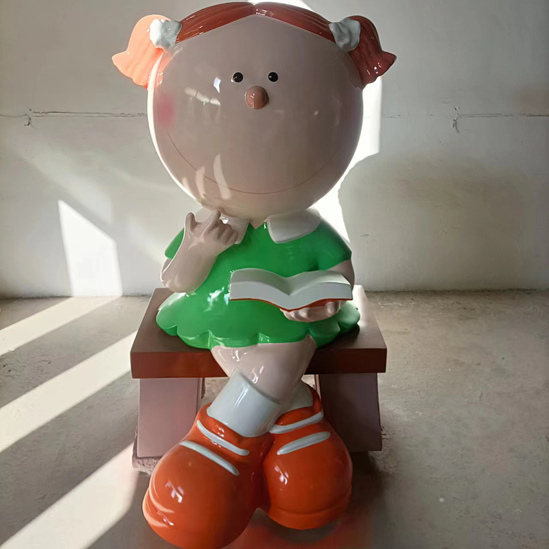 玻璃鋼卡通人物雕塑兒童幼兒園學(xué)校公仔玩偶