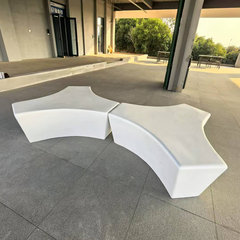 GRC混凝土異形坐凳UHPC造型Y字座椅 GRC混凝土異形坐凳UHPC造型Y字座椅