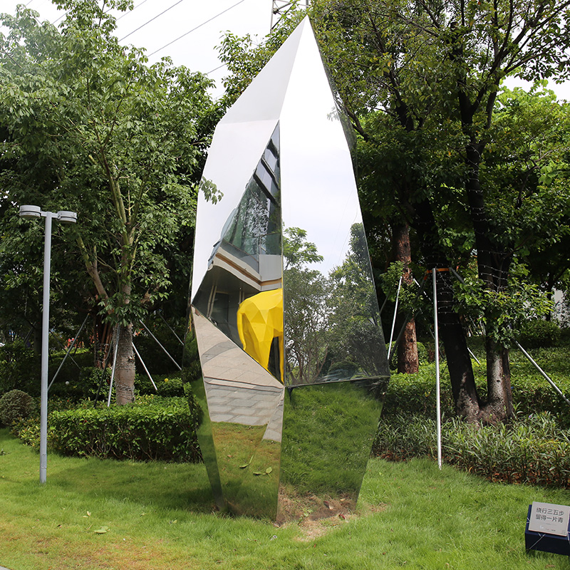 大型不銹鋼鏡面景觀雕塑異形藝術(shù)擺件